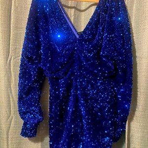 NWTs Fashion Nova One and Only sequin mini dress size large